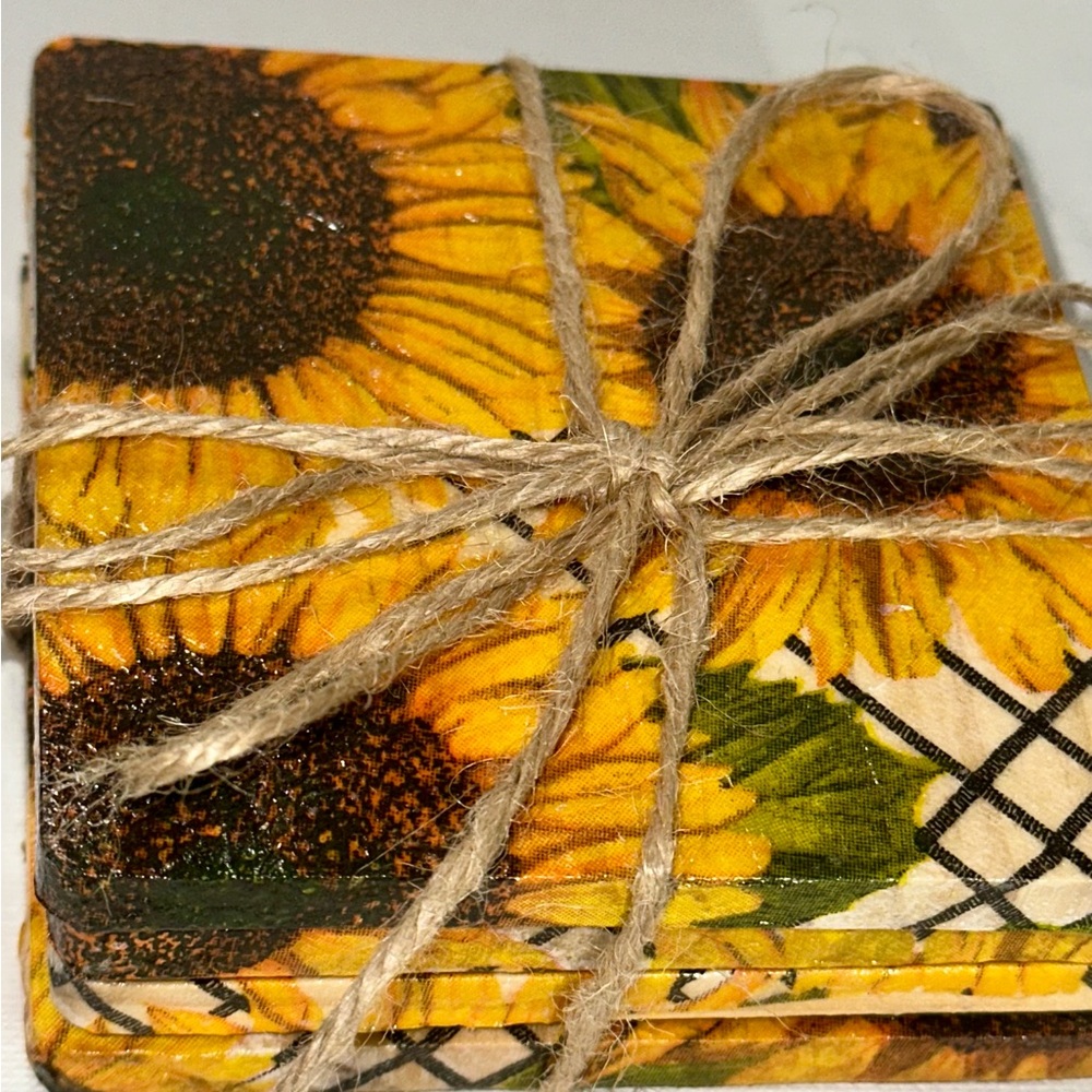 Sunflower coasters - Picture 5 of 5